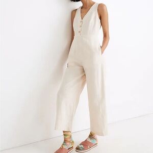 Madewell Linen Blend Jumpsuit - size 0 - NWOT